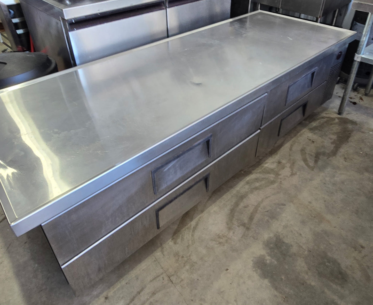 True Refrigeration 86" Stainless Steel Chefs Base with Remote Compressor