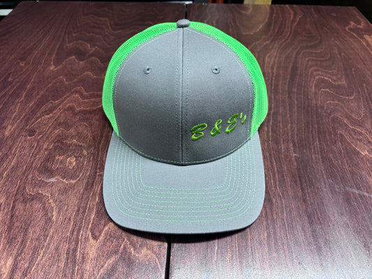B&E's Green/Gray Trucker Hat