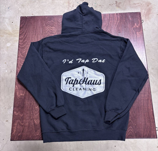 "I'd Tap Dat" Black Pullover Drawstring Hoodie