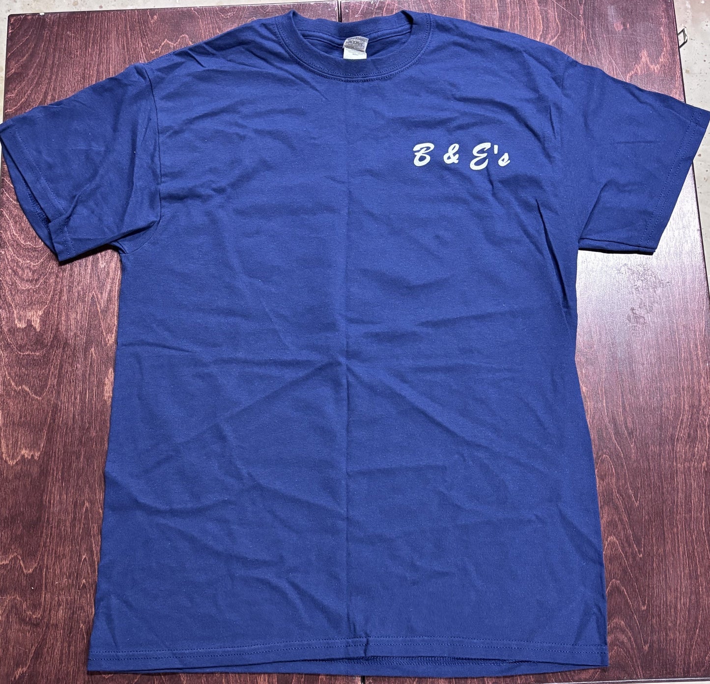 B&E's Plain Logo Blue T-Shirt