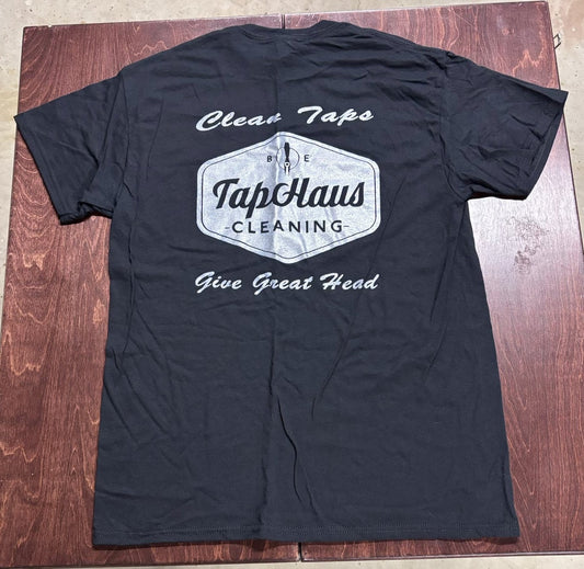 "Clean Taps Give Great Head" Black T-Shirt
